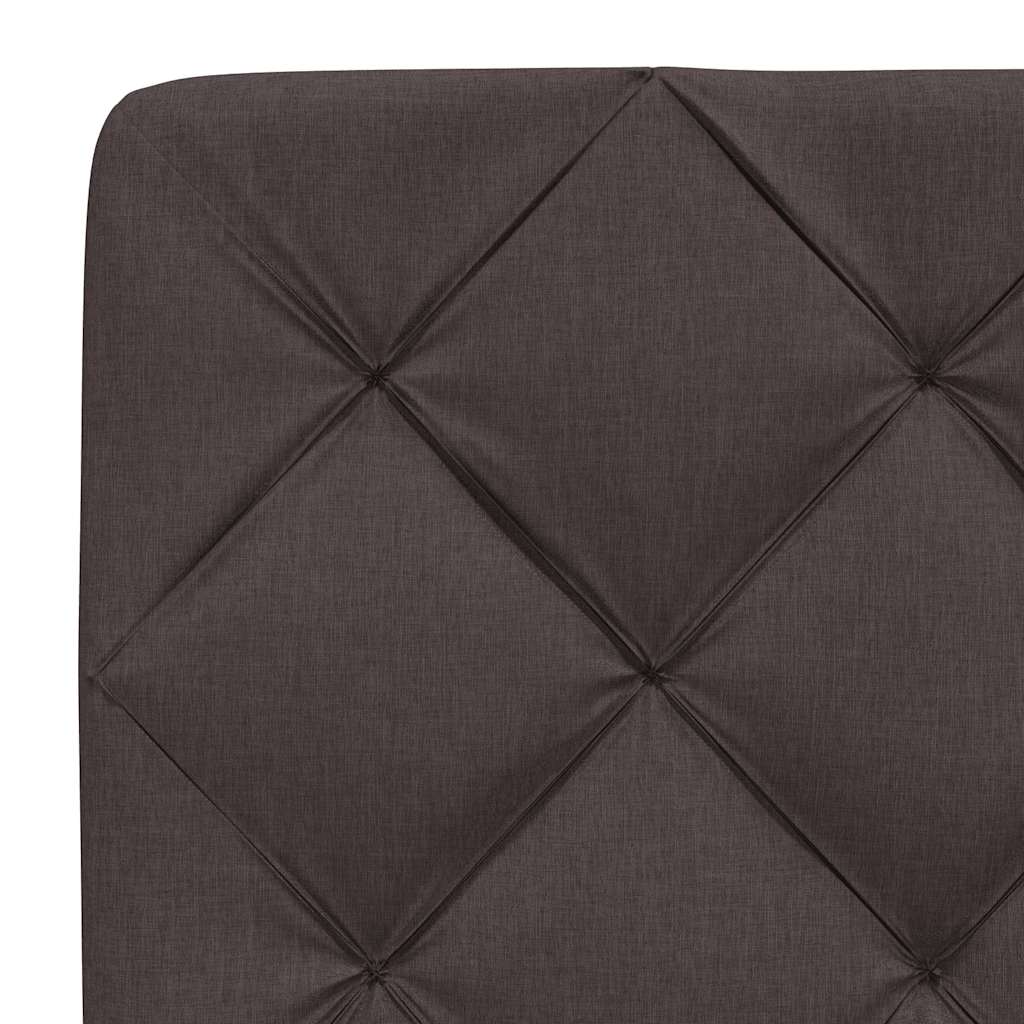 Rám Postele Bez Matrace Tmavě Hnědá 120 X 200 Cm Textil