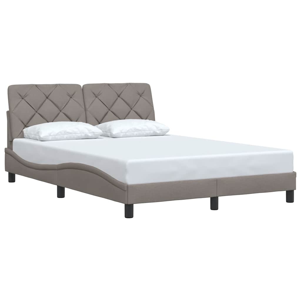 Rám Postele Bez Matrace Taupe 120 X 200 Cm Textil