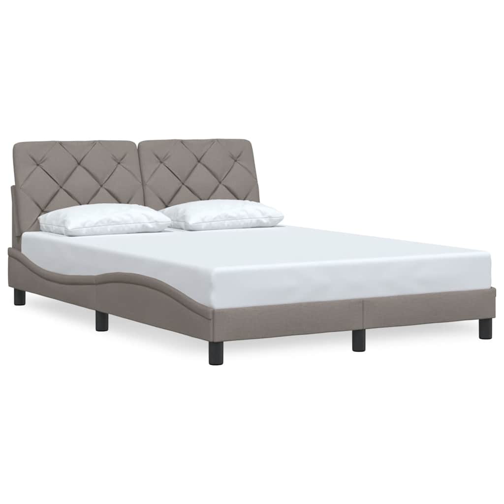 Rám Postele Bez Matrace Taupe 120 X 200 Cm Textil