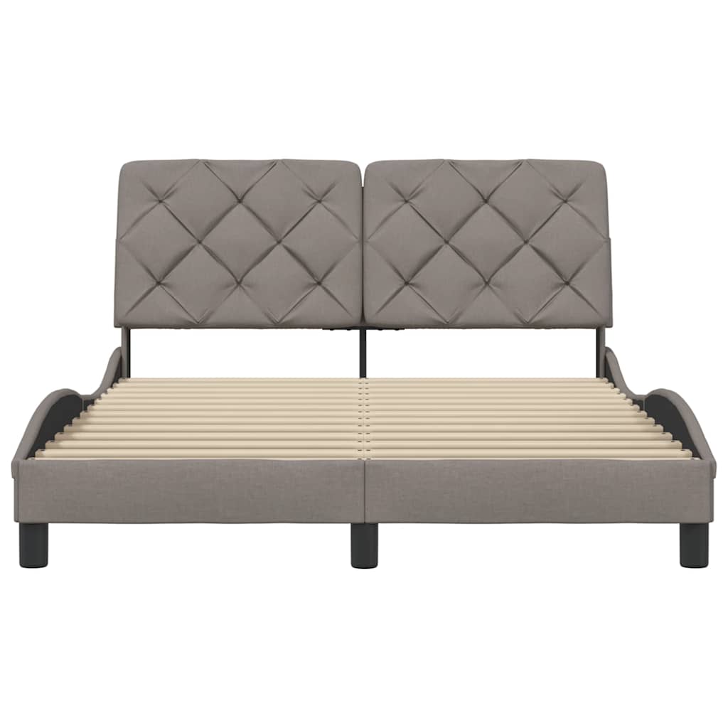 Rám Postele Bez Matrace Taupe 120 X 200 Cm Textil