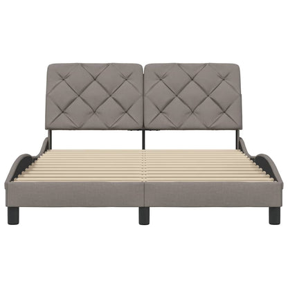Rám Postele Bez Matrace Taupe 120 X 200 Cm Textil