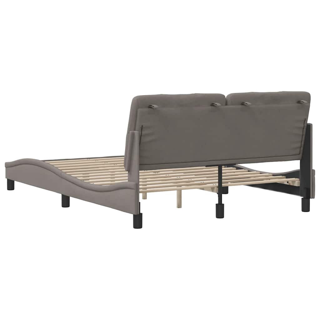 Rám Postele Bez Matrace Taupe 120 X 200 Cm Textil