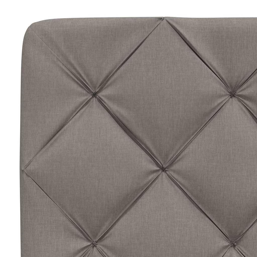 Rám Postele Bez Matrace Taupe 140 X 190 Cm Textil