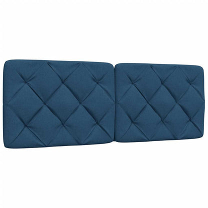 Rám Postele Bez Matrace Modrý 140 X 190 Cm Textil