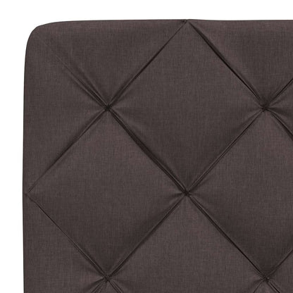 Rám Postele Bez Matrace Tmavě Hnědý 140 X 200 Cm Textil