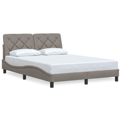 Rám Postele Bez Matrace Taupe 140 X 200 Cm Textil