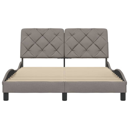 Rám Postele Bez Matrace Taupe 140 X 200 Cm Textil