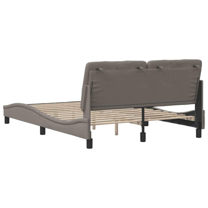 Rám Postele Bez Matrace Taupe 140 X 200 Cm Textil