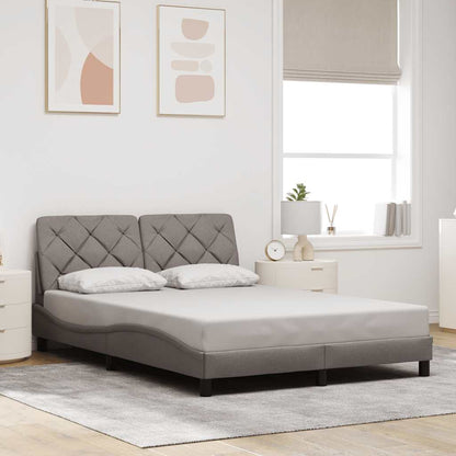 Rám Postele Bez Matrace Taupe 140 X 200 Cm Textil