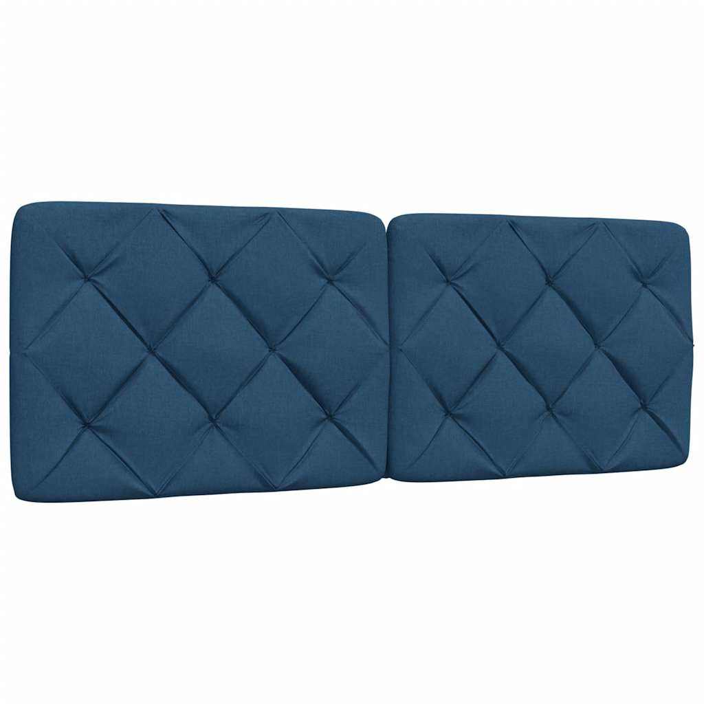 Rám Postele Bez Matrace Modrý 140 X 200 Cm Textil
