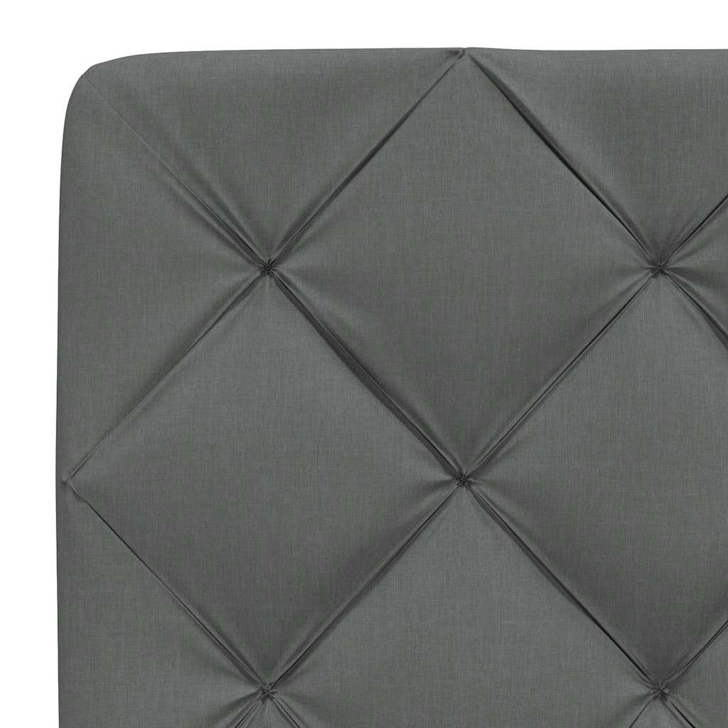 Rám Postele S Led Bez Matrace Tmavě Šedá 80X200 Cm Látka
