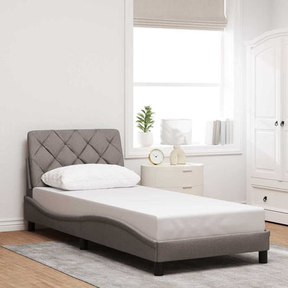 Rám Postele S Led Bez Matrace Taupe 90X190 Cm Látka