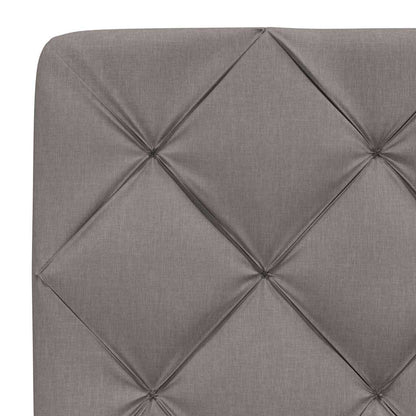 Rám Postele S Led Bez Matrace Taupe 120X200 Cm Látka