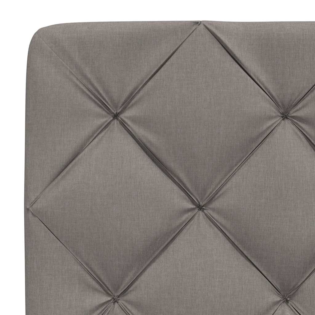 Rám Postele S Led Bez Matrace Taupe 140X190 Cm Látka