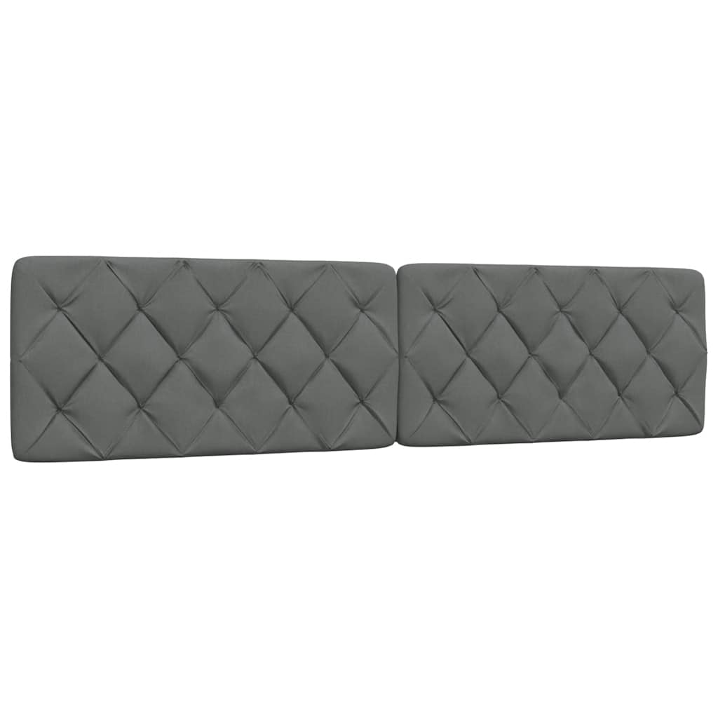 Rám Postele S Led Bez Matrace Tmavě Šedá 200X200 Cm Látka