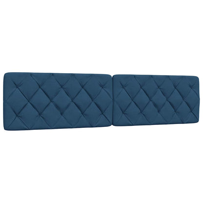 Rám Postele S Led Bez Matrace Modrá 200X200 Cm Látka