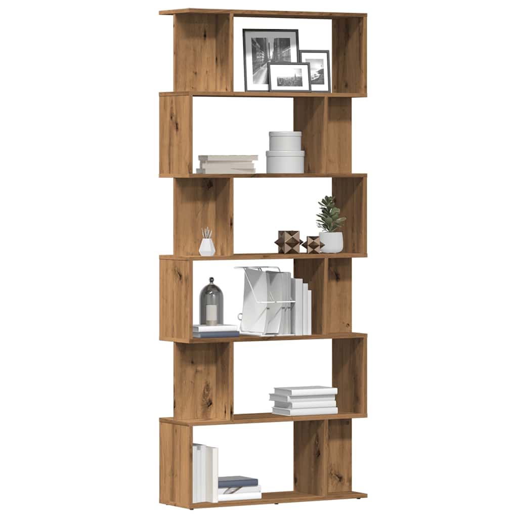 Knihovna / Dělicí Stěna Betonově Šedá 80 X 24 X 192 Cm Kompozit