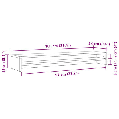 Stojan Na Monitor Artisan Dub 100 X 24 X 13 Cm Konstrukce Dřeva