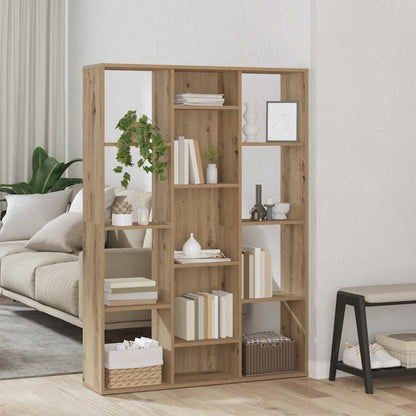 Dělicí Stěna / Knihovna Betonově Šedá 100X24X140 Cm Kompozit