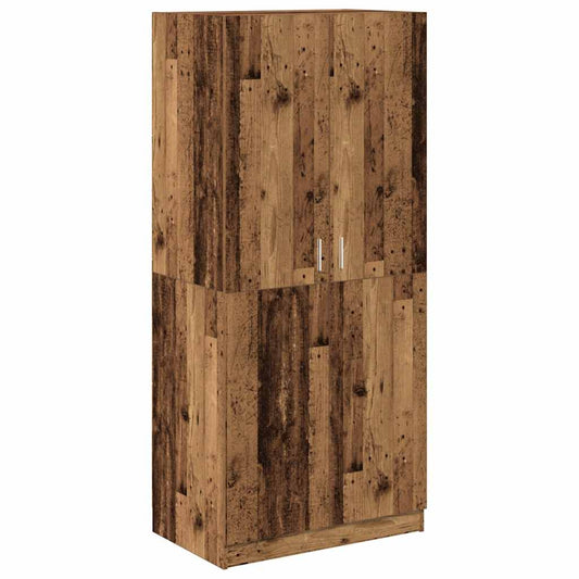 Šatní Skříň Old Wood 80 X 52 X 180 Cm Kompozitní Dřevo