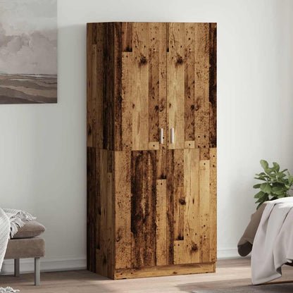Šatní Skříň Old Wood 80 X 52 X 180 Cm Kompozitní Dřevo