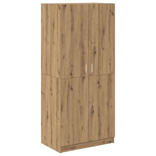 Šatní Skříň Dub Artisan 80 X 52 X 180 Cm Kompozitní Dřevo