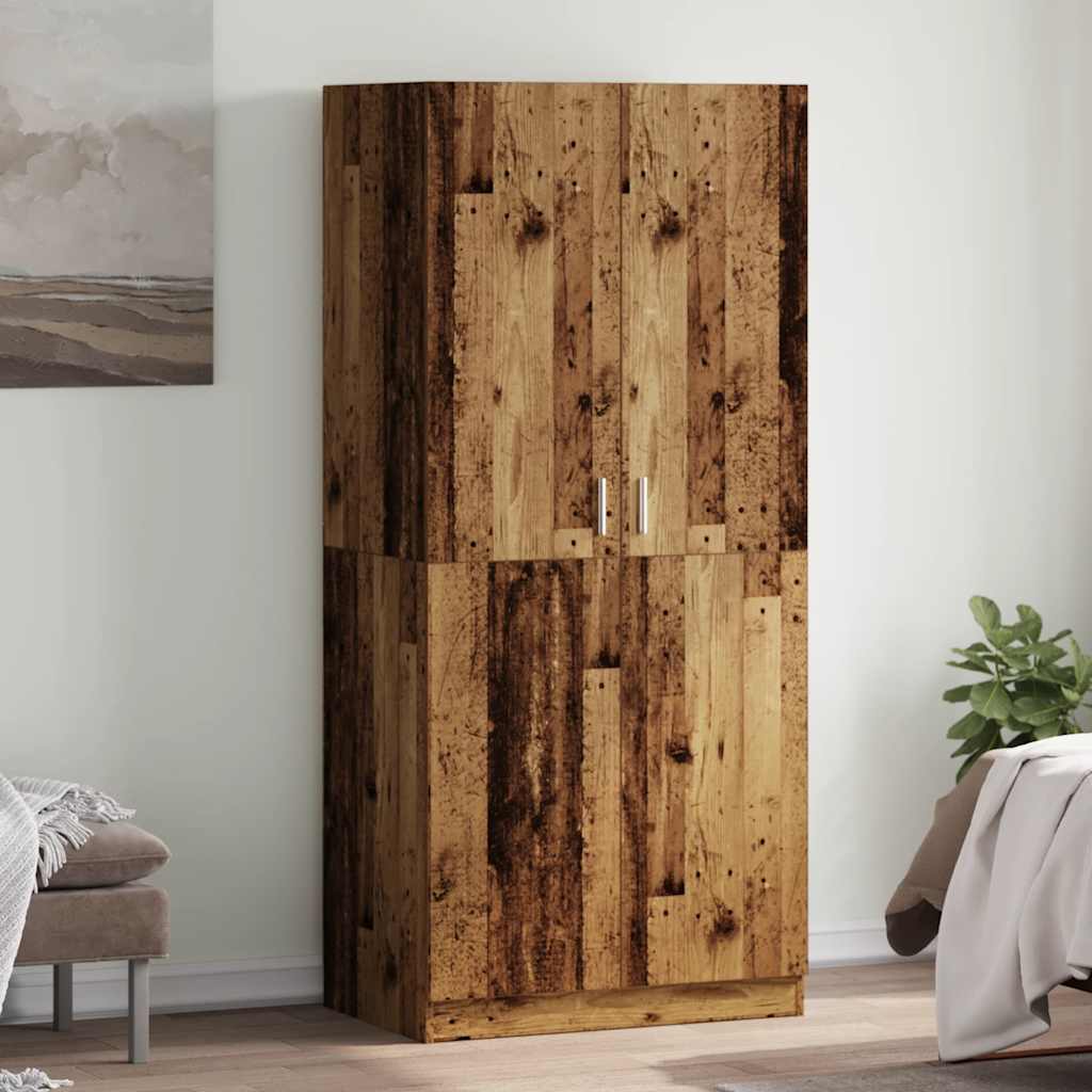 Šatní Skříň Betonově Šedá 90 X 52 X 200 Cm Kompozitní Dřevo