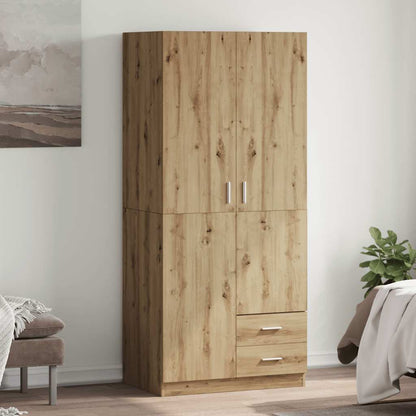 Šatní Skříň 80 X 52 X 180 Cm Kompozitní Dřevo