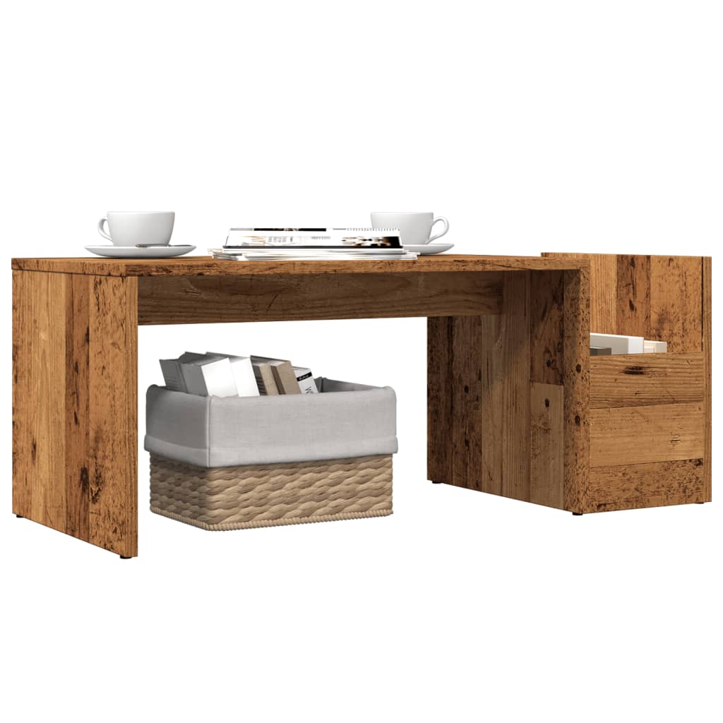 Konferenční Stolek Old Wood 90 X 45 X 35 Cm Kompozitní Dřevo