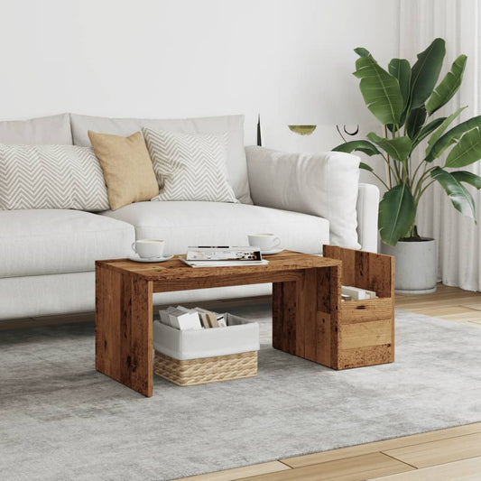 Konferenční Stolek Old Wood 90 X 45 X 35 Cm Kompozitní Dřevo