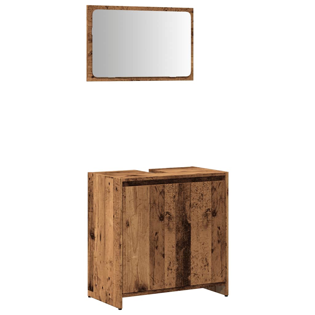 2Dílná Koupelnová Sestava Old Wood Kompozitní Dřevo