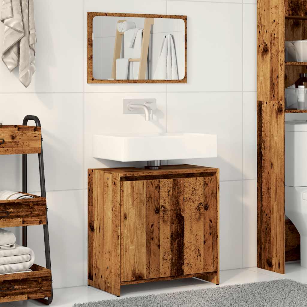 2Dílná Koupelnová Sestava Old Wood Kompozitní Dřevo