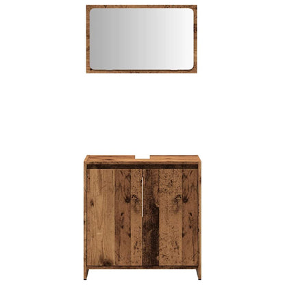 2Dílná Koupelnová Sestava Old Wood Kompozitní Dřevo