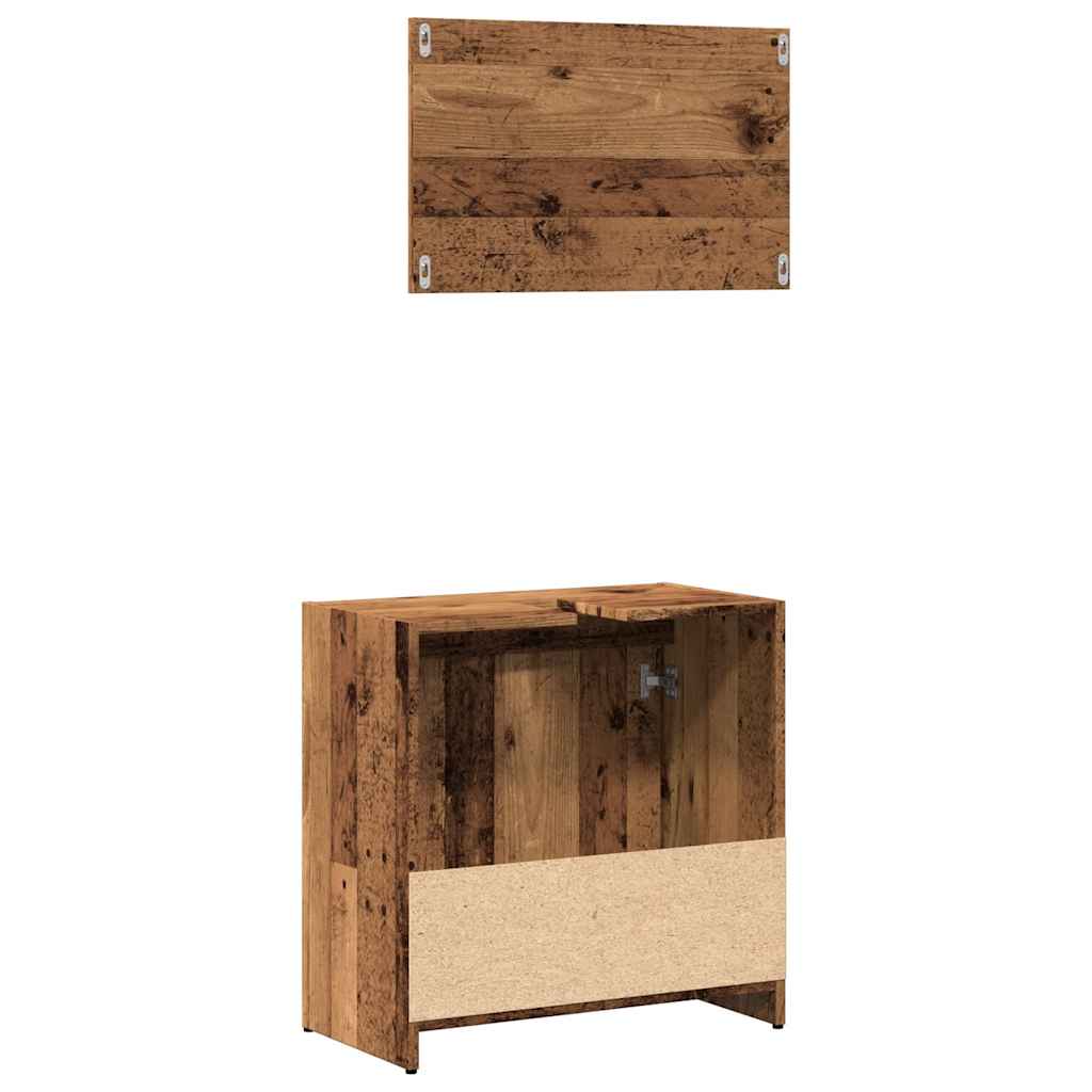 2Dílná Koupelnová Sestava Old Wood Kompozitní Dřevo