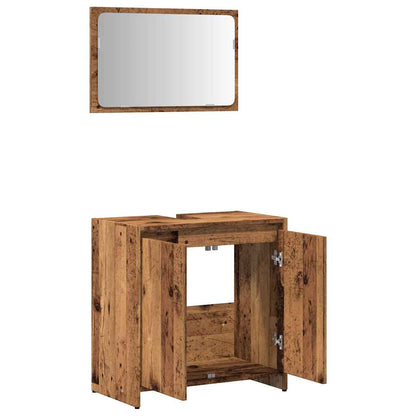 2Dílná Koupelnová Sestava Old Wood Kompozitní Dřevo