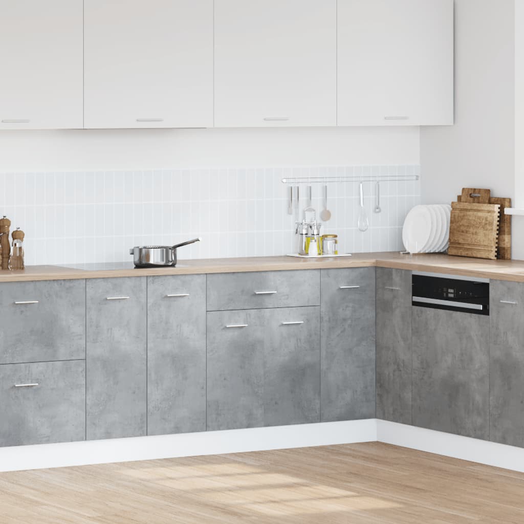 Spodní Skříňka Zásuvka Betonově Šedá 60X46X81,5 Cm Dřevotříska Betonová Šedá