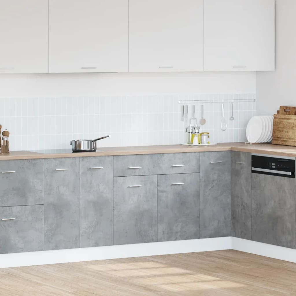 Spodní Skříňka Zásuvka Betonově Šedá 80X46X81,5 Cm Dřevotříska Betonová Šedá