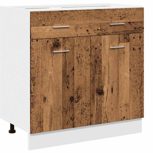 Spodní Skříňka Se Zásuvkou Old Wood 80 X 46 X 81,5 Cm Kompozit Staré Dřevo