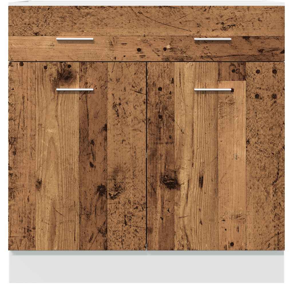 Spodní Skříňka Se Zásuvkou Old Wood 80 X 46 X 81,5 Cm Kompozit Staré Dřevo