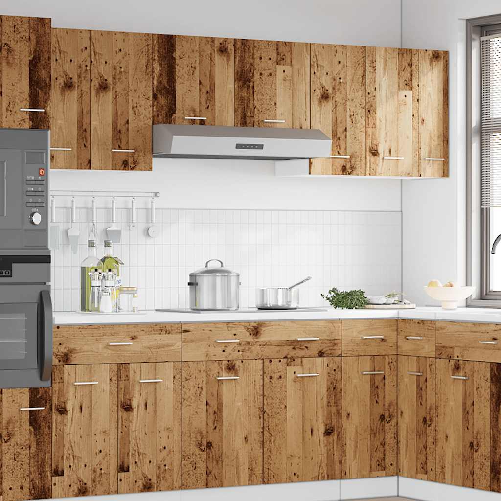 Závěsná Skříňka Old Wood 30 X 31 X 60 Cm Kompozitní Dřevo Staré Dřevo