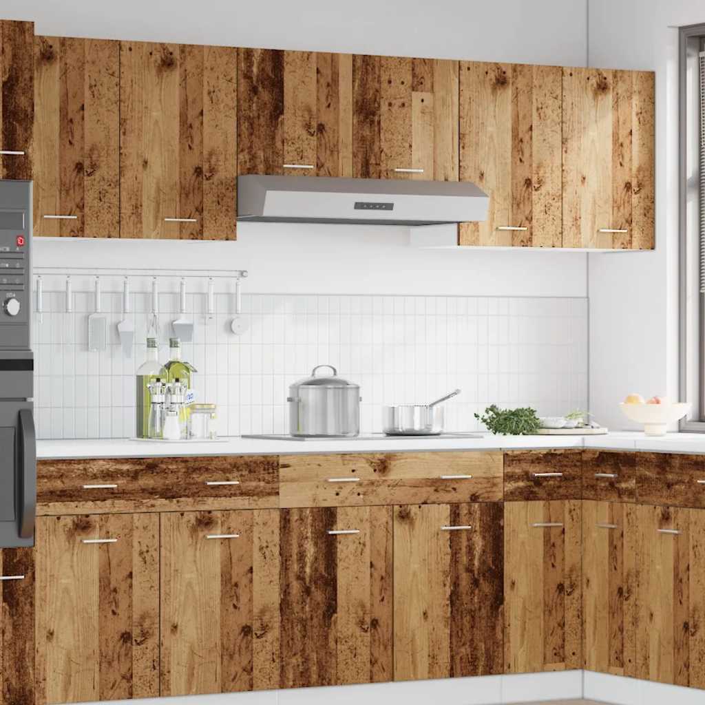 Závěsná Skříňka Old Wood 40X31X60 Cm Kompozitní Dřevo Staré Dřevo