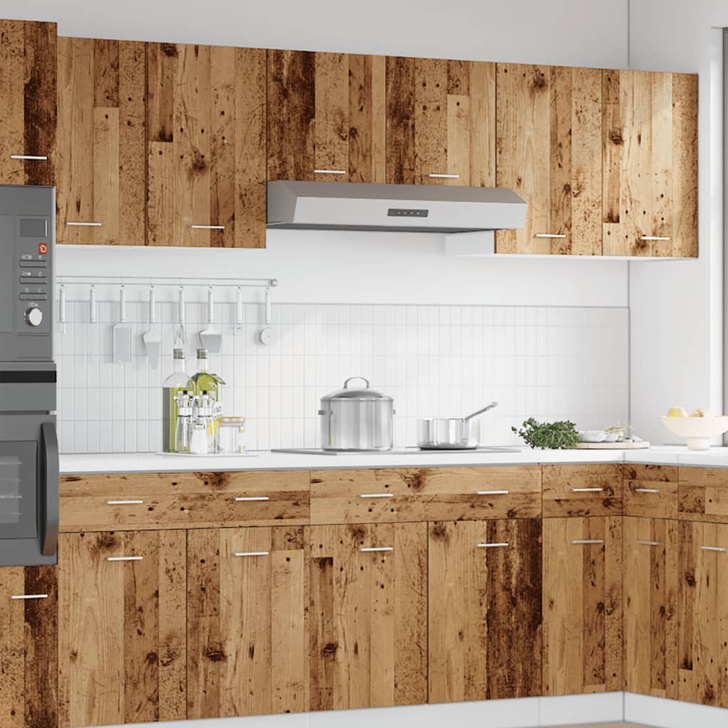 Závěsná Skříňka Old Wood 50 X 31 X 60 Cm Kompozitní Dřevo Staré Dřevo