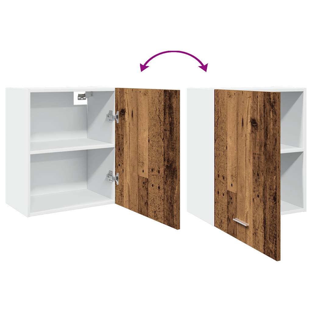 Závěsná Skříňka Old Wood 50 X 31 X 60 Cm Kompozitní Dřevo Staré Dřevo