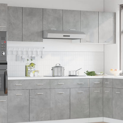 Horní Skříňka Betonově Šedá 80 X 31 X 60 Cm Dřevotříska Betonová Šedá