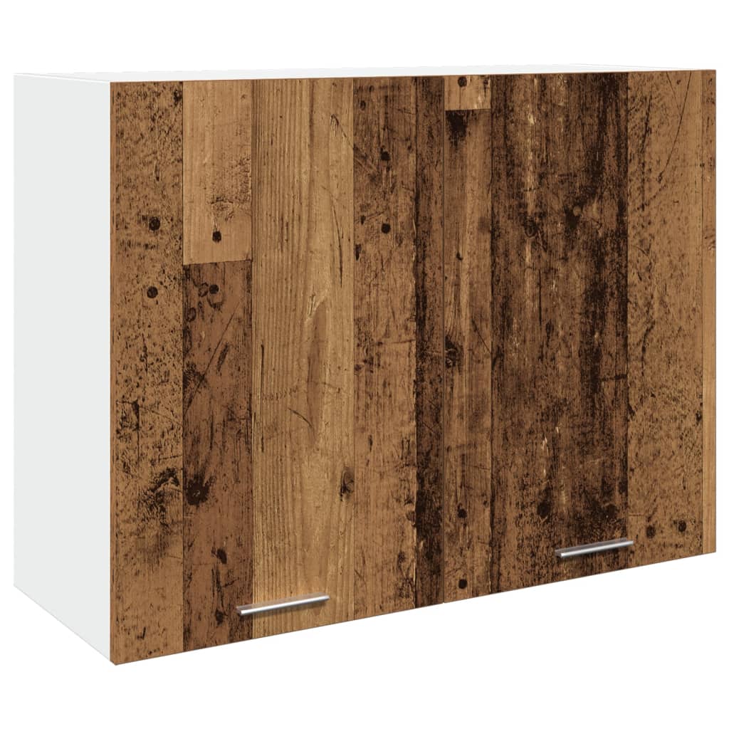 Závěsná Skříňka Old Wood 80 X 31 X 60 Cm Kompozitní Dřevo Staré Dřevo