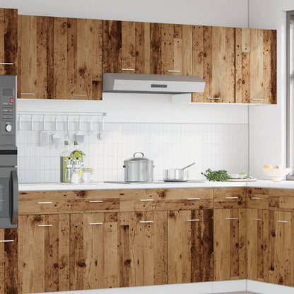 Závěsná Skříňka Old Wood 80 X 31 X 60 Cm Kompozitní Dřevo Staré Dřevo
