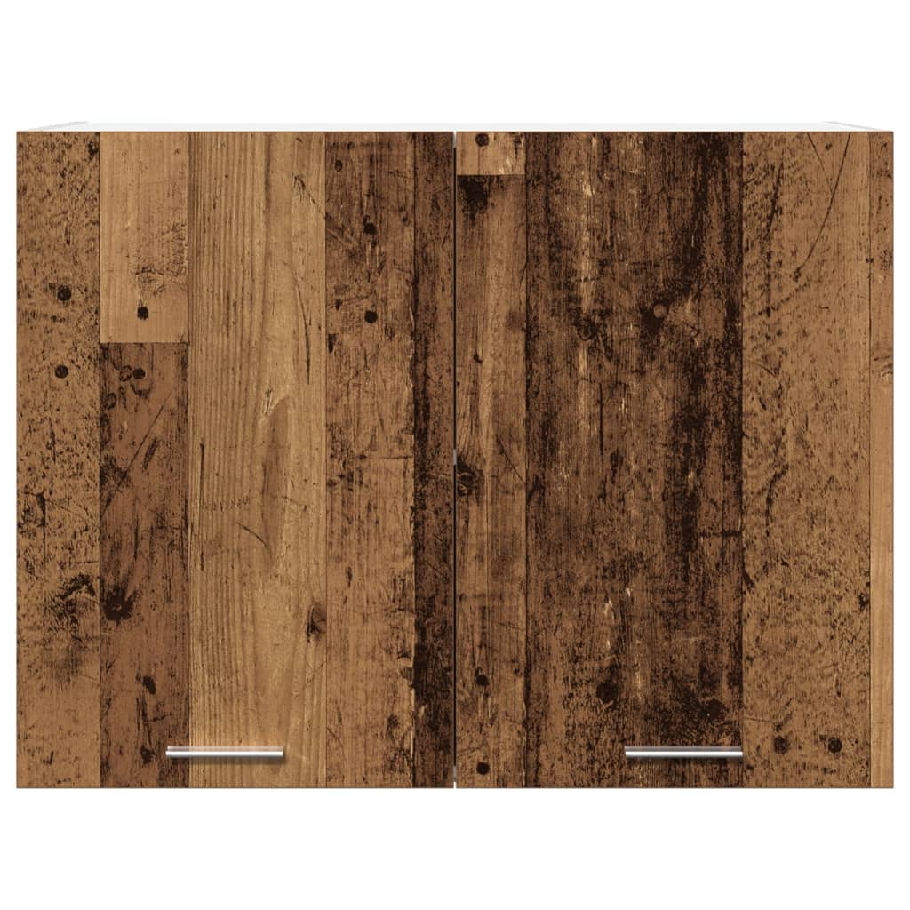 Závěsná Skříňka Old Wood 80 X 31 X 60 Cm Kompozitní Dřevo Staré Dřevo