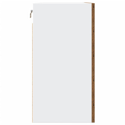 Závěsná Skříňka Old Wood 80 X 31 X 60 Cm Kompozitní Dřevo Staré Dřevo