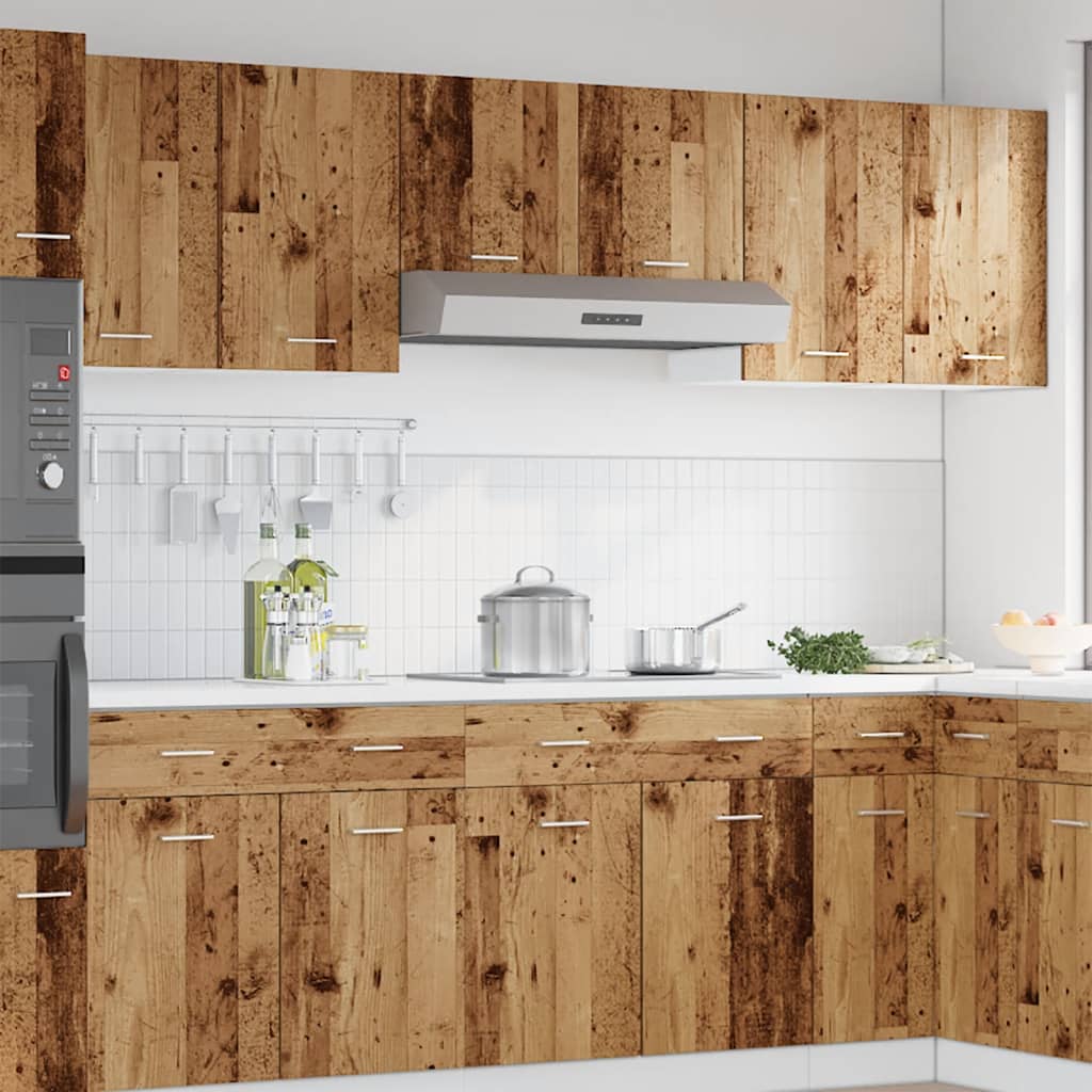 Závěsné Skříňky 2 Ks Old Wood 50 X 31 X 60 Cm Kompozitní Dřevo Staré Dřevo