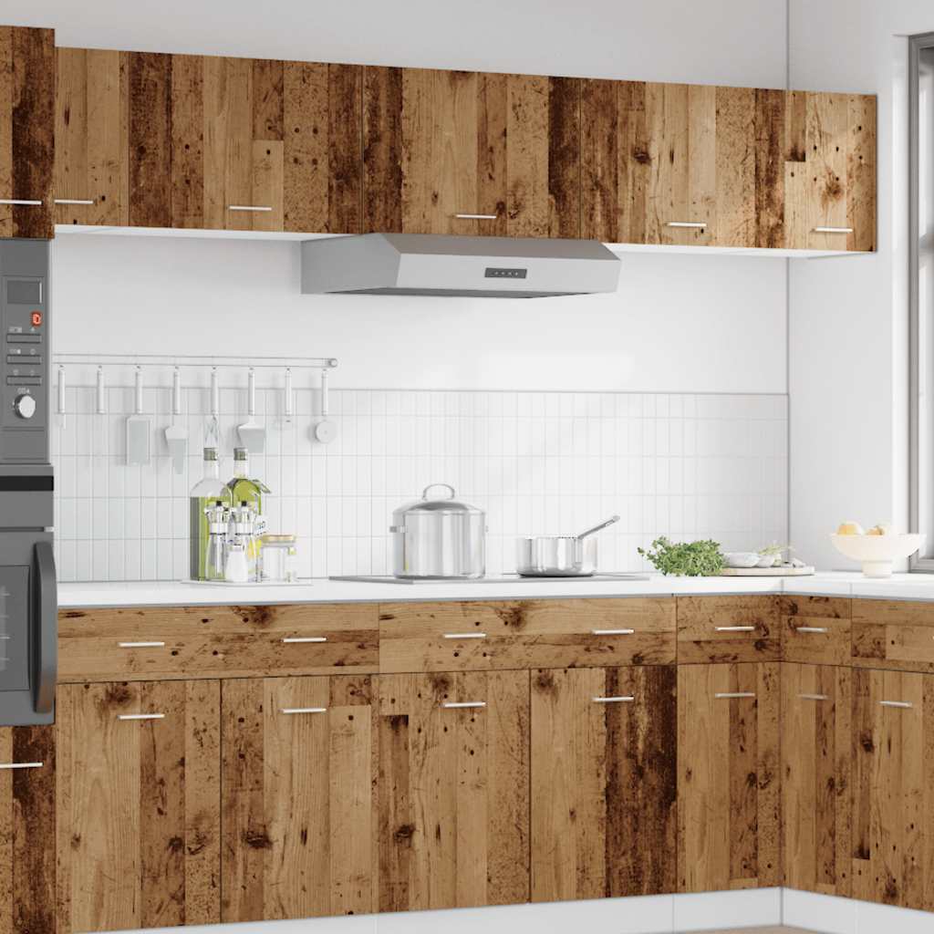 Závěsná Skříňka Old Wood 60 X 31 X 40 Cm Kompozitní Dřevo Staré Dřevo
